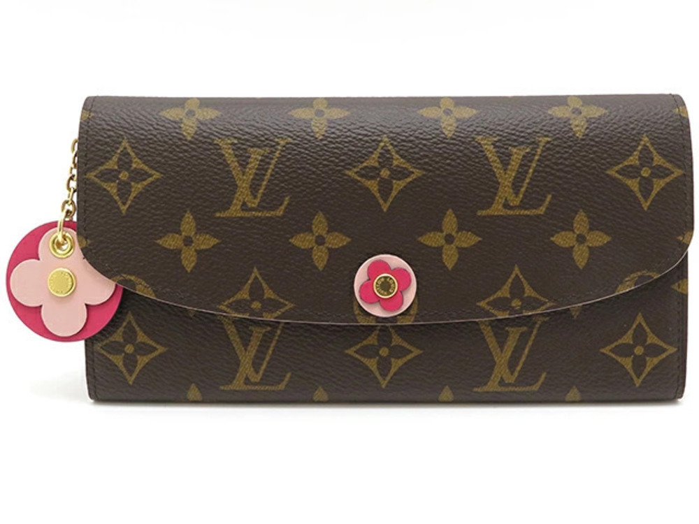 LOUIS VUITTON Long Wallet Portefeuille Emilie Monogram Hot Pink